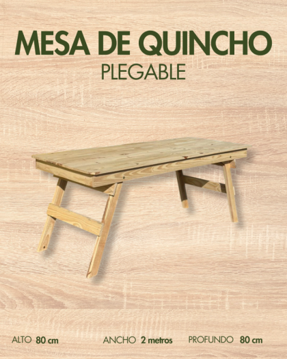 MESA QUINCHO PLEGABLE 2,00
